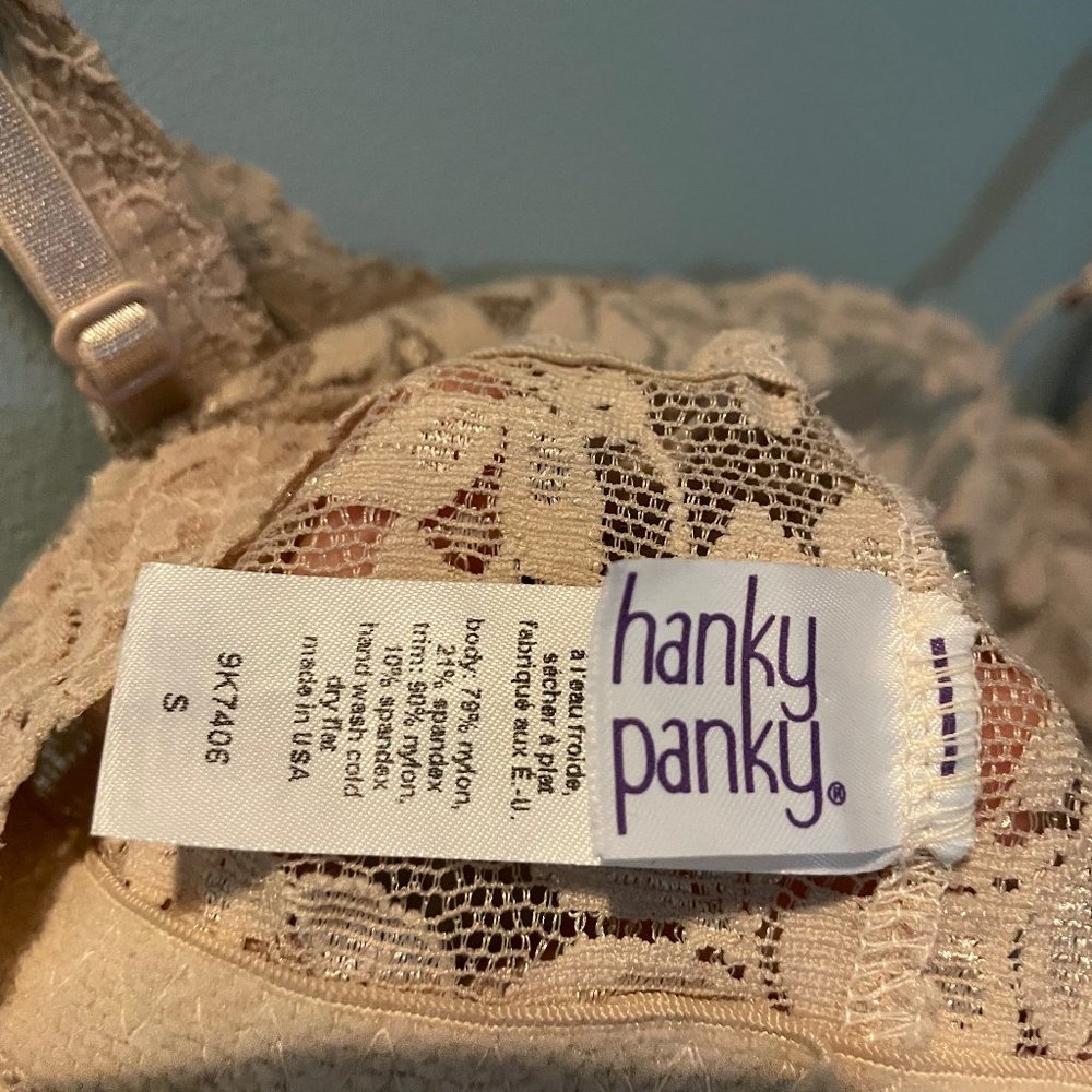 HANKY PANKY‎ Retro Lace Bralette 9K7406 Chai Sz S - Picture 4 of 4